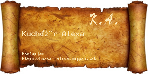Kuchár Alexa névjegykártya